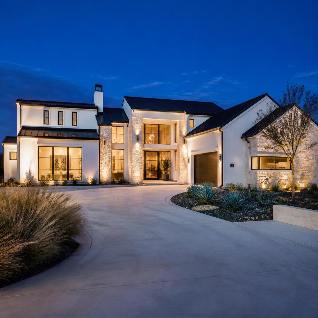 Modern farmhouse custom home exterior